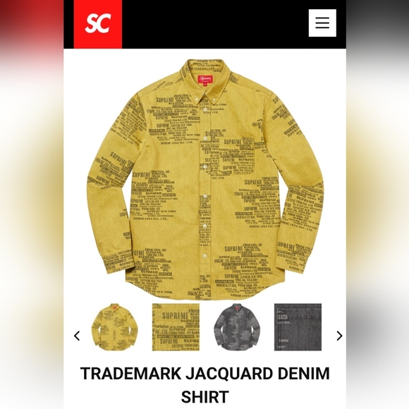 Supreme Trademark Denim Shirt *SS23* *NWT*